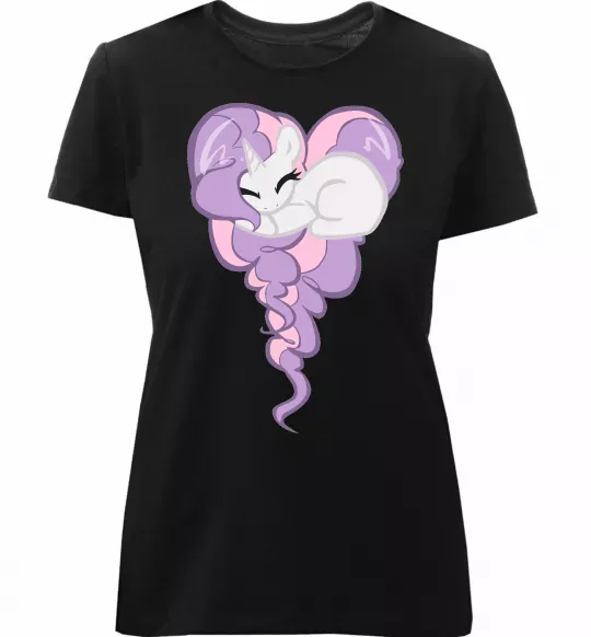 Жіноча преміум футболка Pony dream heart Чорний фото