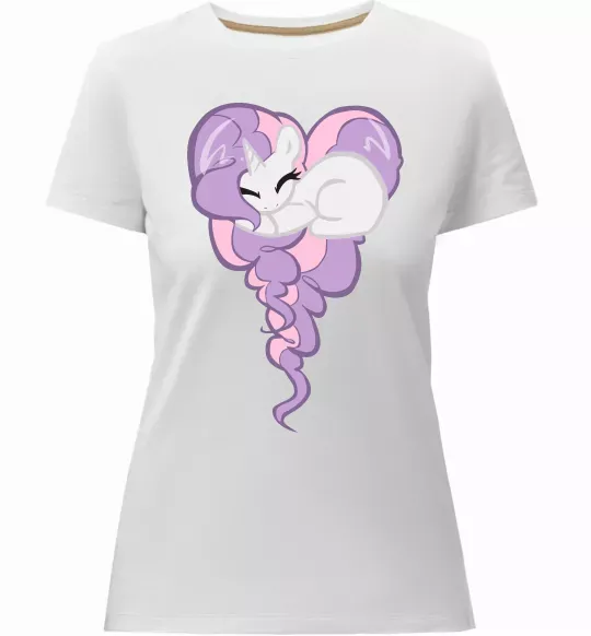 Жіноча преміум футболка Pony dream heart Білий фото