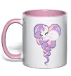 Чашка с цветной ручкой Pony dream heart Нежно розовый фото