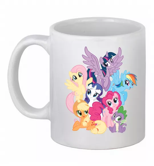 Чашка керамическая Ponies Белый фото