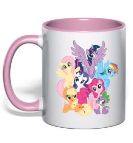 Чашка с цветной ручкой Ponies