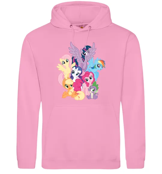 Мужская толстовка (худи) Ponies Розовый фото