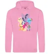 Мужская толстовка (худи) Ponies Розовый фото