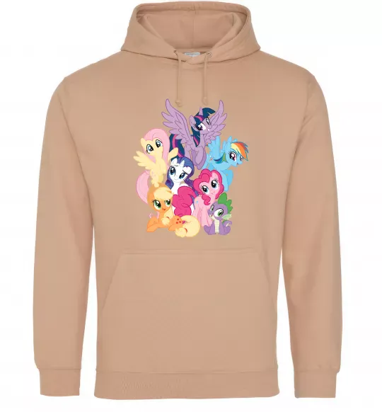 Чоловіча толстовка (худі) Ponies Пісочний фото