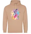 Чоловіча толстовка (худі) Ponies Пісочний фото