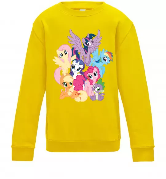 Детский Свитшот Ponies Солнечно желтый фото