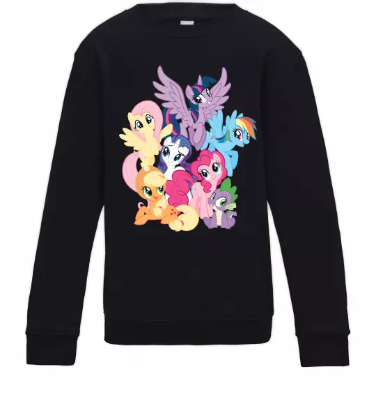 Детский Свитшот Ponies Черный фото