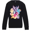 Детский Свитшот Ponies Черный фото
