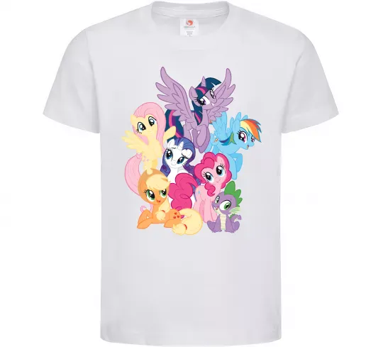 Дитяча футболка Ponies Білий фото