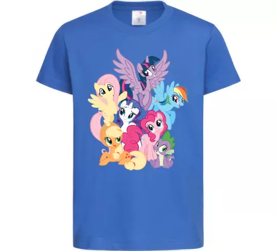 Дитяча футболка Ponies Яскраво-синій фото