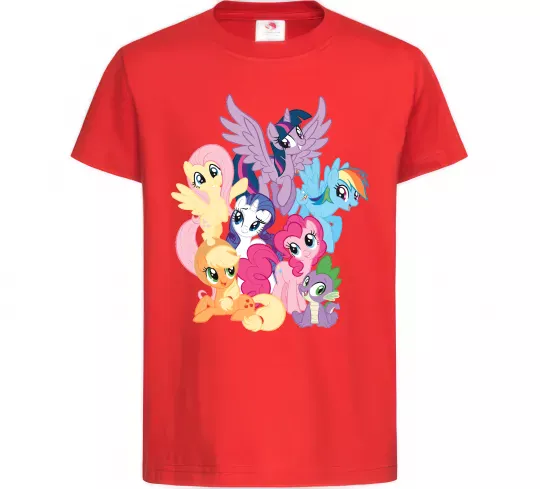 Дитяча футболка Ponies Червоний фото