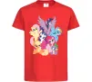 Дитяча футболка Ponies Червоний фото