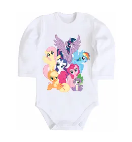 Дитячий бодік My little pony pink Білий фото