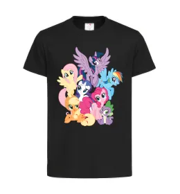 Детская футболка Ponies Черный фото