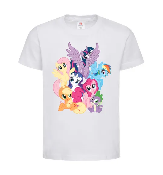 Дитяча футболка Ponies Білий фото