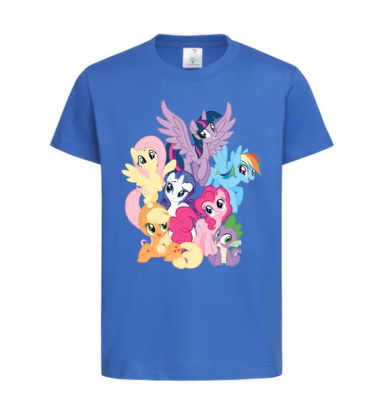 Дитяча футболка Ponies Яскраво-синій фото