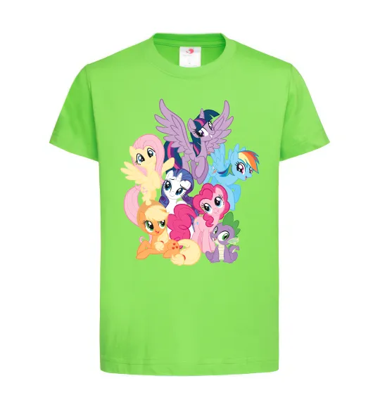 Дитяча футболка Ponies Лаймовий фото