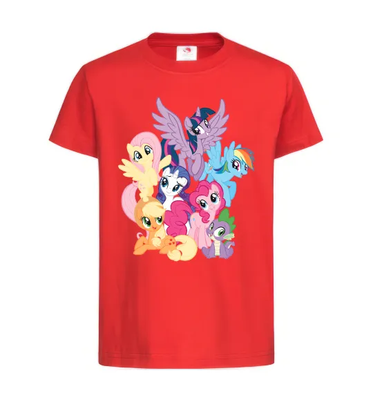 Дитяча футболка Ponies Червоний фото