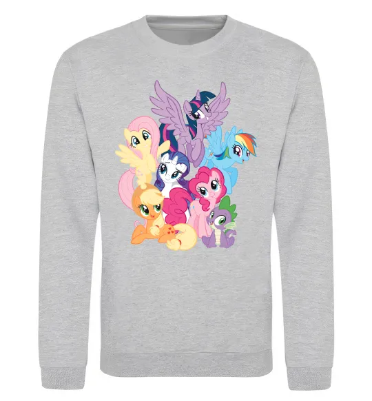 Світшот Ponies Сірий меланж фото