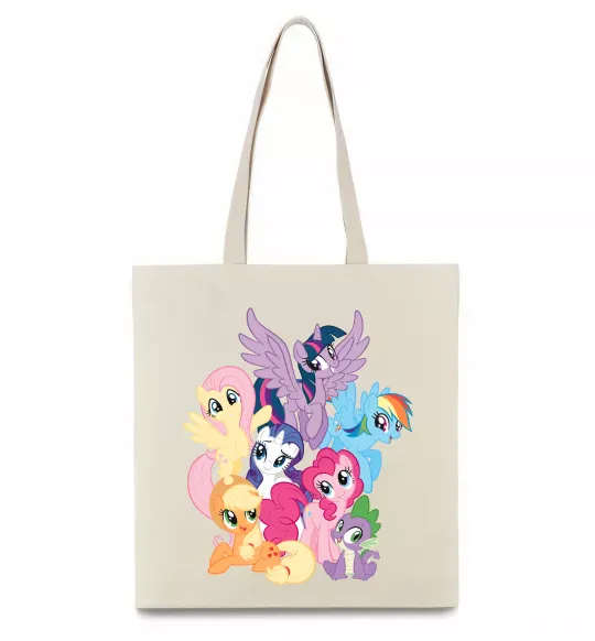 Эко-сумка Ponies Бежевый фото