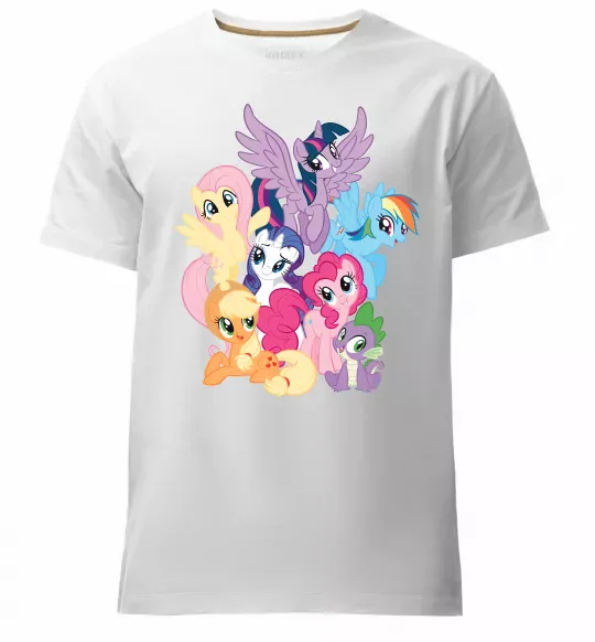 Чоловіча преміум футболка Ponies Білий фото