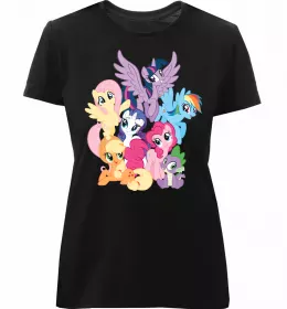 Женская премиум футболка Раріті Флаттершай та Пінкі Пай Белый фото