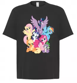 Футболка Оверсайз Ponies Черный фото