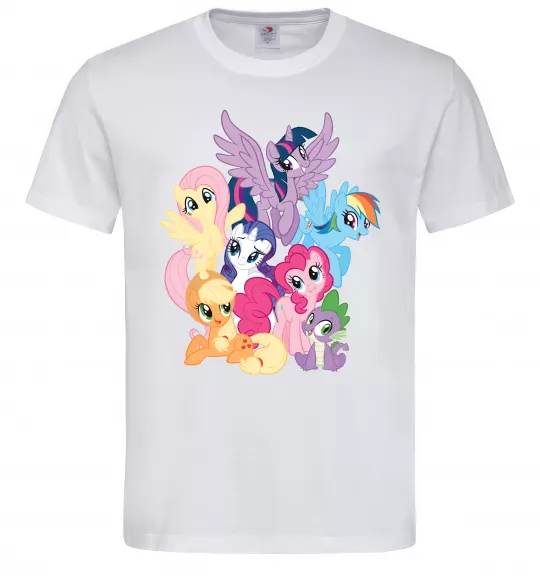 Мужская футболка Ponies Белый фото