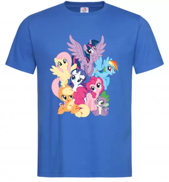 Мужская футболка Ponies Ярко-синий фото