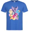 Мужская футболка Ponies Ярко-синий фото