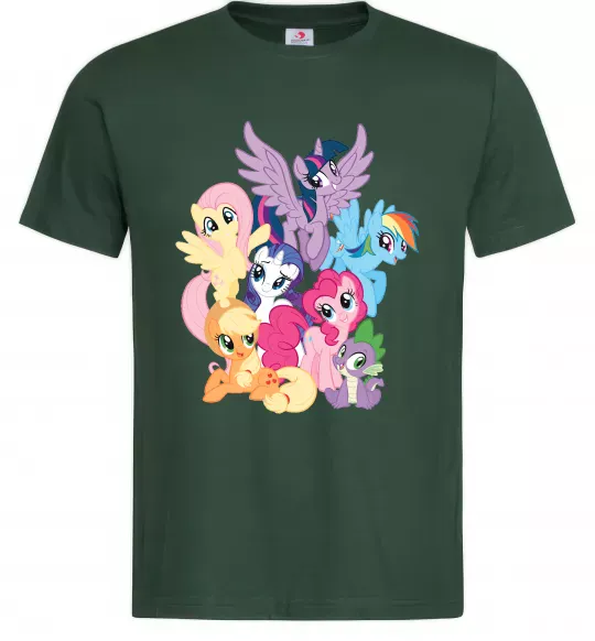 Мужская футболка Ponies Темно-зеленый фото
