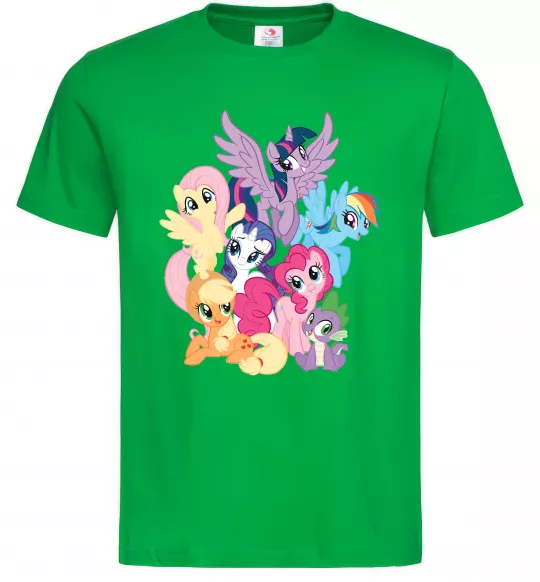 Мужская футболка Ponies Зеленый фото