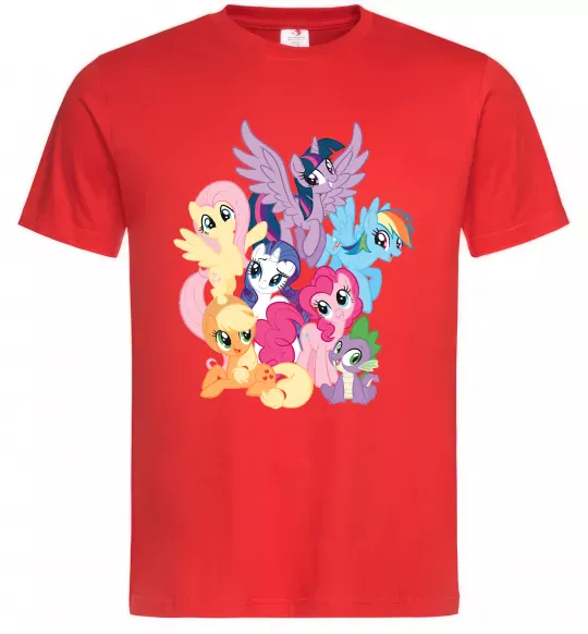 Мужская футболка Ponies Красный фото