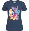 Женская футболка Ponies Темно-синий фото
