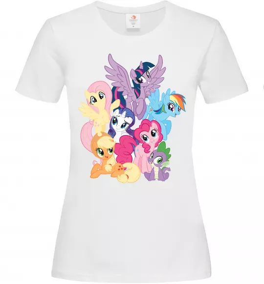 Женская футболка Ponies Белый фото
