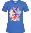 Женская футболка Ponies Ярко-синий фото