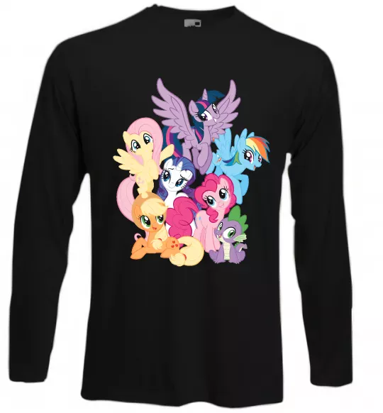 Лонгслив Ponies Черный фото