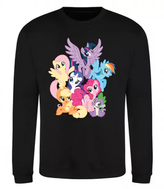 Свитшот Ponies Черный фото