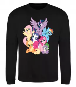 Свитшот Раріті Флаттершай та Пінкі Пай Серый меланж фото