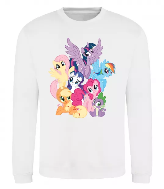 Свитшот Ponies Белый фото