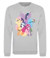 Свитшот Ponies Серый меланж фото