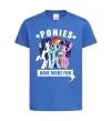 Дитяча футболка Ponies have more fun Яскраво-синій фото