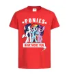 Дитяча футболка Ponies have more fun Червоний фото