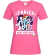 Женская футболка Ponies have more fun Ярко-розовый фото