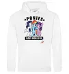 Женская толстовка (худи) Ponies have more fun Белый фото