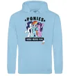 Жіноча толстовка (худі) Ponies have more fun Блакитний фото