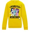 Детский Свитшот Ponies have more fun Солнечно желтый фото