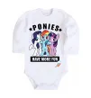 Детский боди Ponies have more fun Белый фото