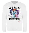 Свитшот Ponies have more fun Белый фото