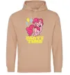 Женская толстовка (худи) Party time pony Песочный фото